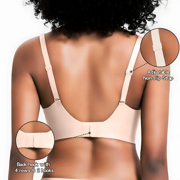Bright Blossom V-Neck Wireless Bra – Lift & Softness for Women (BB)